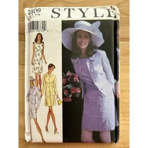 Style Pattern 2809 Misses' Jacket & Dress Size 8-18 UC‎ FF